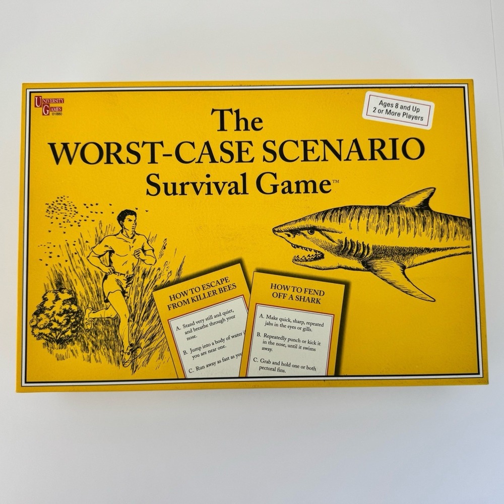 THE WORST CASE SCENARIO SURVIVAL BOARD GAME - COMPLETE - 2001 UNIVERSITY GAMES